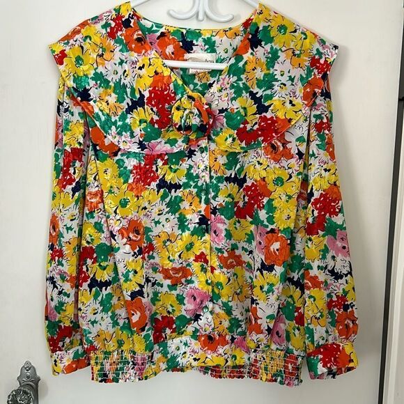 Leandra Tops - Vintage Leandra floral colorful blouse